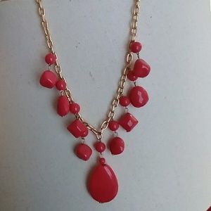 Red and Gold colored boutique necklace